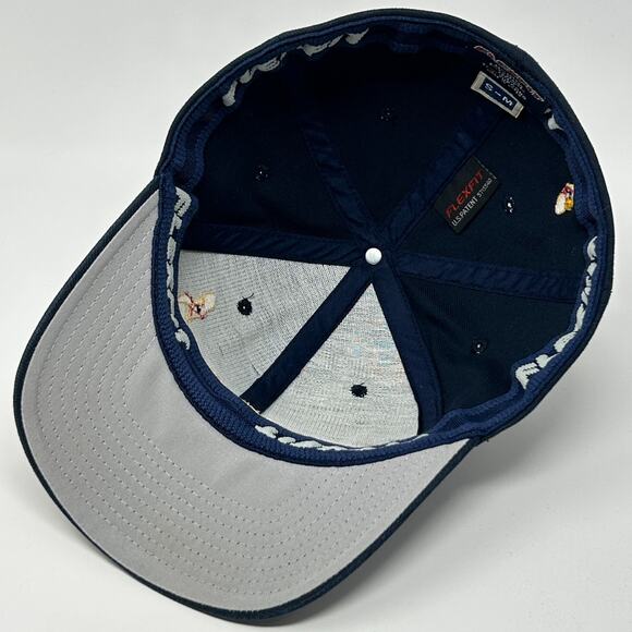 Vintage Y2Ks I Give Referrals Strip Club Hat Cap FlexFit S-M Blue Stripper Funny - Picture 4 of 10